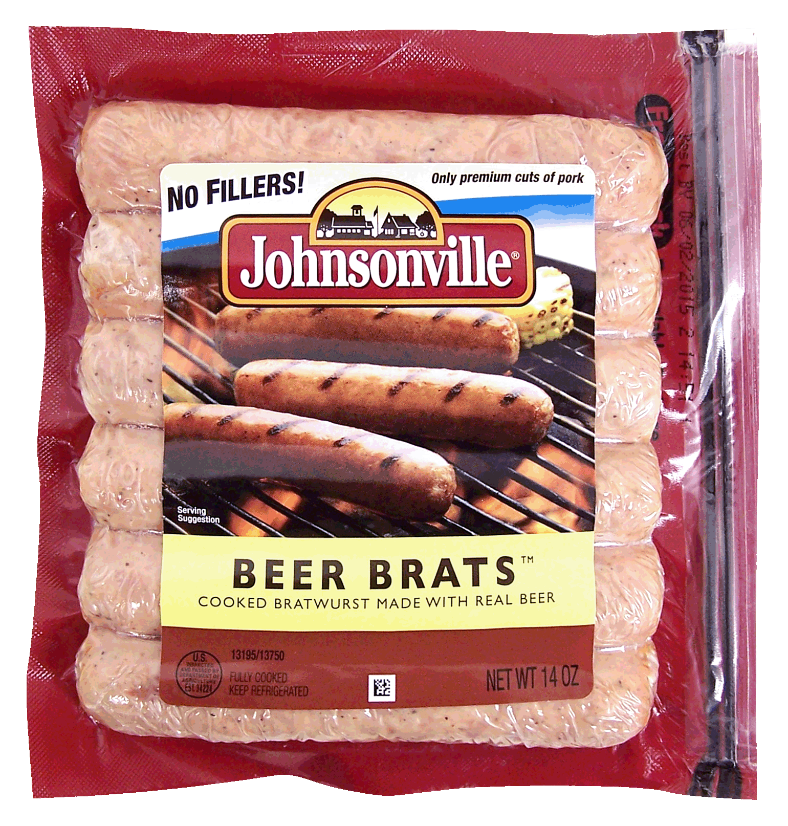 Johnsonville  beer brats, cooked bratwurst, 6-count Full-Size Picture